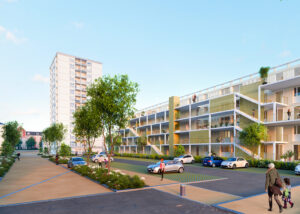 Créature Architectes - Réhabilitation thermique de 360 logements et mise en accessibilité de la résidence «les merlusines» - Tours - 37